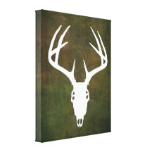 Deer Hunting Skull w/ antlers Gallery Wrapped Canvas