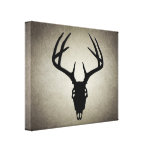Deer Hunting Skull w/ Antlers Stretched Canvas Print