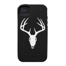 Deer Hunting Skull w/ Antlers iPhone 4 Cases