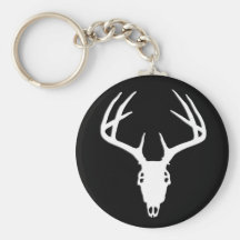 Deer Hunting Skull w/ Antlers Keychains