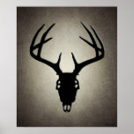 Deer Hunting Skull w/ Antlers Poster