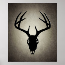 Deer Hunting Skull w/ Antlers Poster