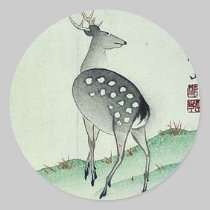 Deer in Autumn Ukiyoe stickers