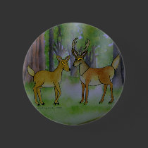 Deer in Forest Button buttons