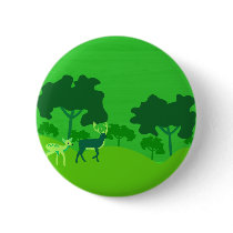 Deer in Forest buttons by zoobilation Deer in Forest buttons