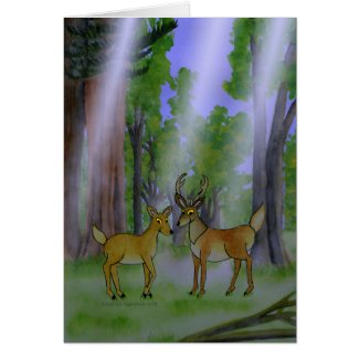Deer in Forest Card card