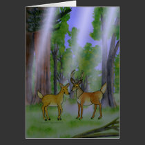 Deer in Forest Card
