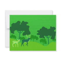 Deer in Forest Custom Invitations