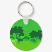 Deer in Forest keychains by zoobilation Deer in Forest keychains
