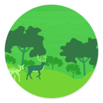 Deer in Forest Sticker