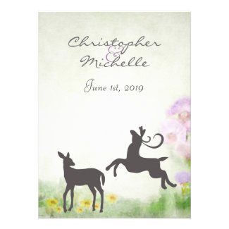 Deer in Meadow Wedding Invitation