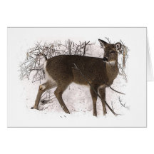 Deer in Snow Dia del Padre Cards