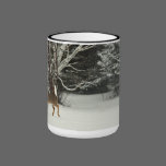 Deer in Snow Mug mugs