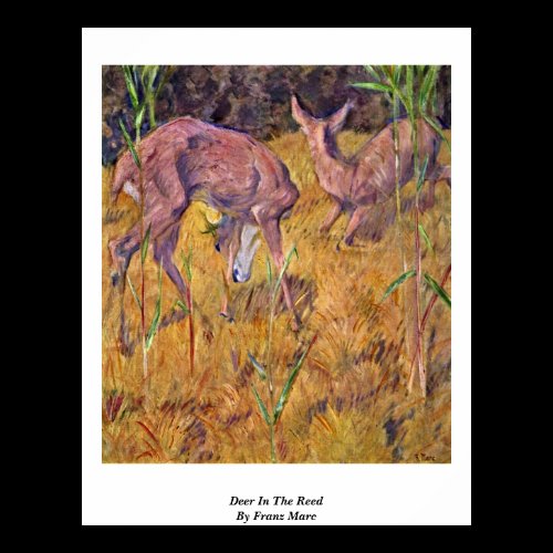 Deer In The Reed By Franz Marc Posters
