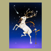 Deer in the sky posters