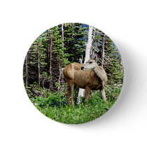 Deer in the Woods Pinback Button