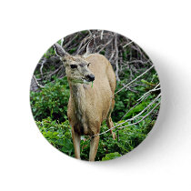 Deer in the Woods Pinback Button