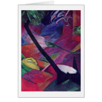 Deer In The Woods Ii By Franz Marc Cards