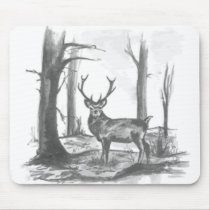 deer in woods mousepads by Majestic_Animals deer in woods mousepads