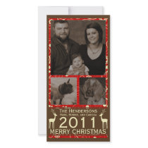 Deer it's Christmas! Holiday Christmas Photocard photo cards