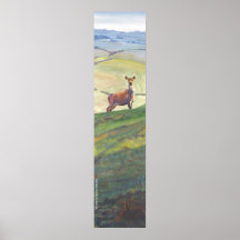 Deer Landscape Painting Print