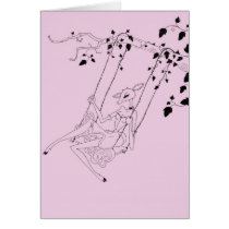 Deer on a swing cards
