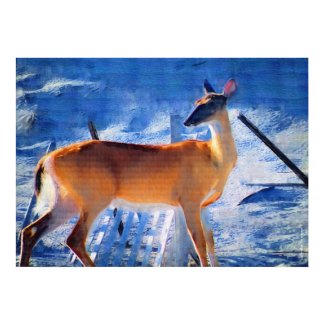 Deer on Beach print