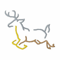 Deer Outline embroidered shirts