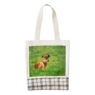 Deer painting zazzle HEART tote bag