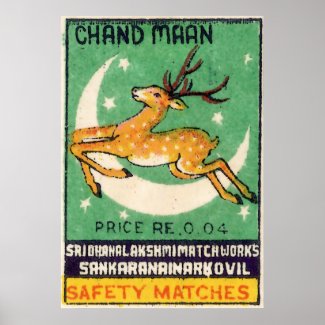 Deer Safety Match Label print