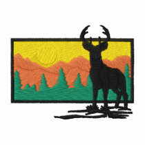 Deer Silhouette embroidered shirts