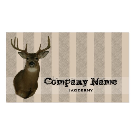 Deer Taxidermy Business Cards (back side)
