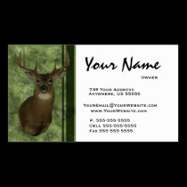 Deer Taxidermy Business Cards ~ Green business cards