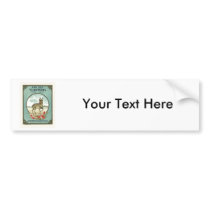 Deer Vintage Japanese Silk Label Bumper Stickers