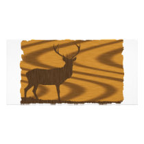 Deer Walnut Custom Photo Card