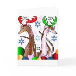 Deer Whippets Greeting Cards
