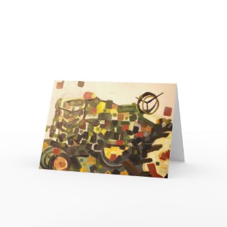 Deere Tractor Greeting Card card
