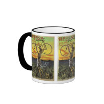 Déesse Vintage Bicycle Poster Mugs