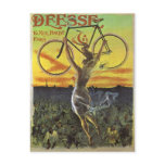 Déesse Vintage Bicycle Poster postcards