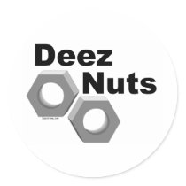 Deez Nuts Round Sticker