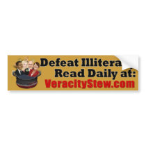 Defeat Illiteracy bumper stickers