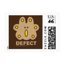 DEFECT postage stamp
