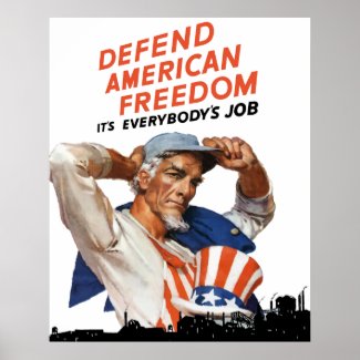 Defend American Freedom It's Everybody's Job print
