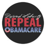 Defend Liberty Repeal Health Care Round Sticker