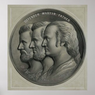 Defender, Martyr, Father ~ Vintage U.S. Presidents print