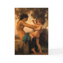 Defending Herself Against Eros (Cupid) Bouguereau Greeting Cards