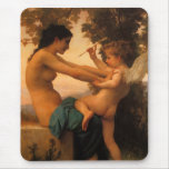 Defending Herself Against Eros (Cupid) Bouguereau Mouse Pads