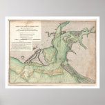 Defense of Charleston SC Map 1778 posters