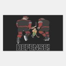 Defense Rectangular Stickers