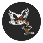 Defiance Eagle Mouse-Black Sticker